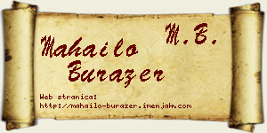 Mahailo Burazer vizit kartica